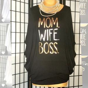 Gorgeous handmade Mom Wife Boss tunic.